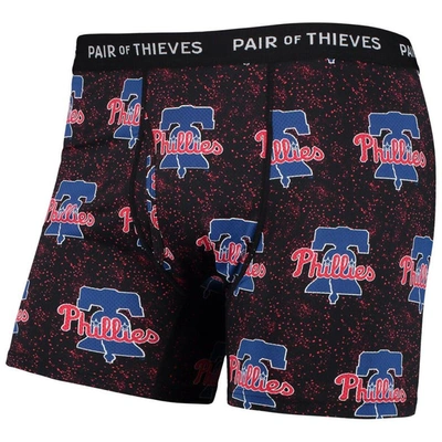 Shop Pair Of Thieves Black Philadelphia Phillies Super Fit 2-pack Boxer Briefs Set