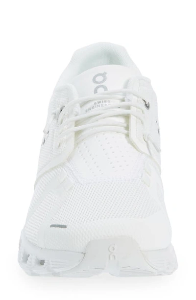 On Cloud 5 Running Sneakers In Undyed White/ White