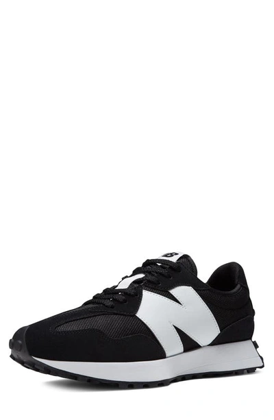 Shop New Balance 327 Sneaker In Black/ Black/ White