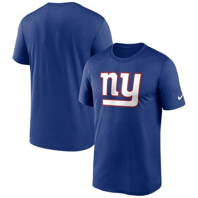 Shop Nike Royal New York Giants Legend Logo Performance T-shirt