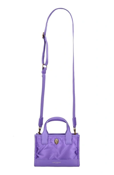 Shop Kurt Geiger Micro Square Crossbody Tote Bag In Medium Purple