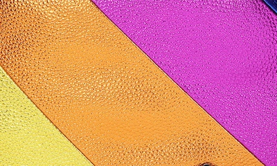 Shop Kurt Geiger London Kensington Leather Belt Bag In Rainbow Multi