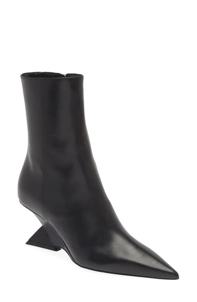 Shop Attico Cheope Pointed Toe Bootie In Black