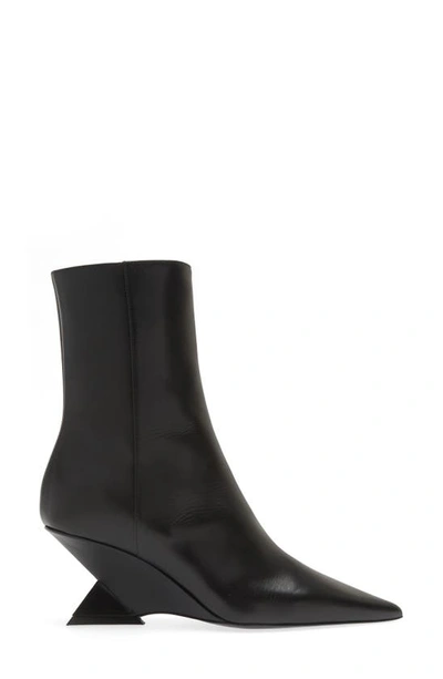 Shop Attico Cheope Pointed Toe Bootie In Black