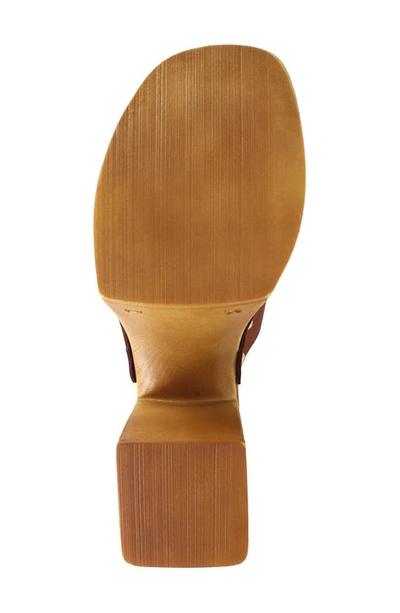 Zigi Suriel Platform Slide Sandal In Tan Leathe