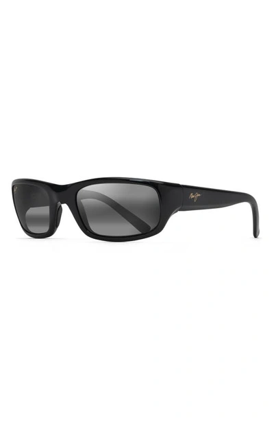 Maui Jim Stingray 55mm Polarized Sunglasses In Gloss Black