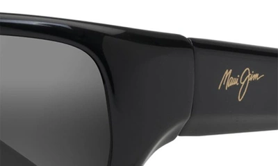 Maui Jim Stingray 55mm Polarized Sunglasses In Gloss Black