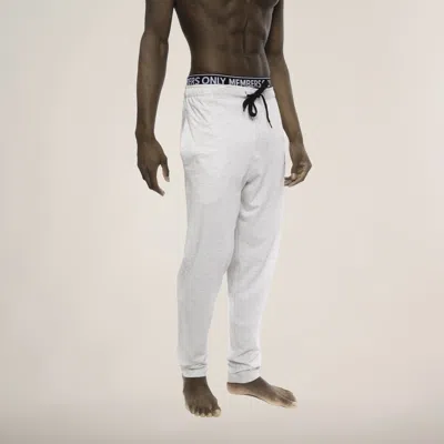 Members Only Heather Contrast Elastic Sleep Pants In Black