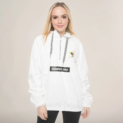 Shop Members Only Women's Looney Tunes Collab Popover Oversized Jacket In White