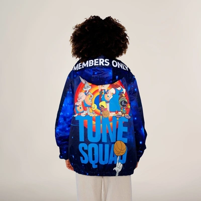 Members Only Women's Space Jam Galaxy Midweight Oversized Jacket In Blue