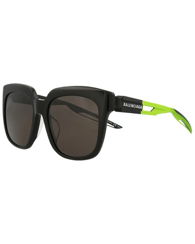Shop Balenciaga Unisex Bb0025sa 55mm Sunglasses In Black