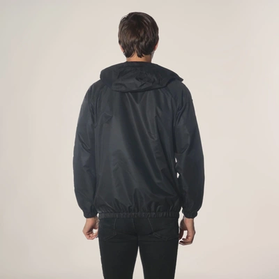 Shop Members Only Men's Asymmetrical Windbreaker Jacket In Black