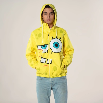 Shop Members Only Men's Spongebob Windbreaker Jacket In Yellow