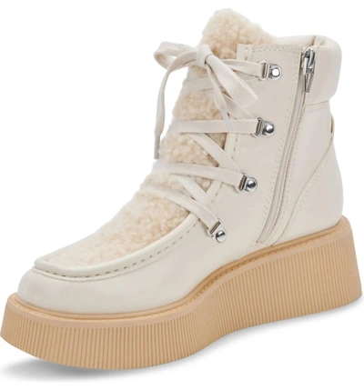 Shop Dolce Vita Women's Jasmin Boot In Ivory Leather In White