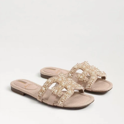 Shop Sam Edelman Bay Perla Slide Sandal In Warm Tan In Beige