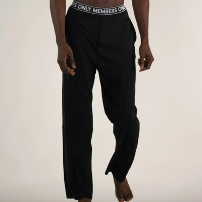 Shop Members Only Men's Jersey Sleep Pant Logo Elastic In Black