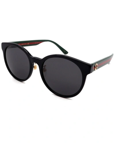 Shop Gucci Women's Gg0416sk 55mm Sunglasses In Black