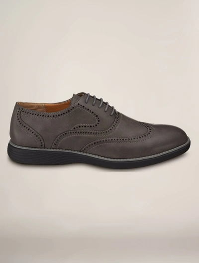 Shop Members Only Men's Grand Oxford Wingtip Shoes In Grey