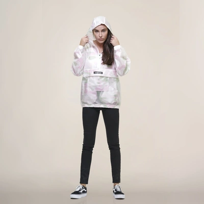 Members Only Women's Translucent Pullover Jacket With Hood In Multi