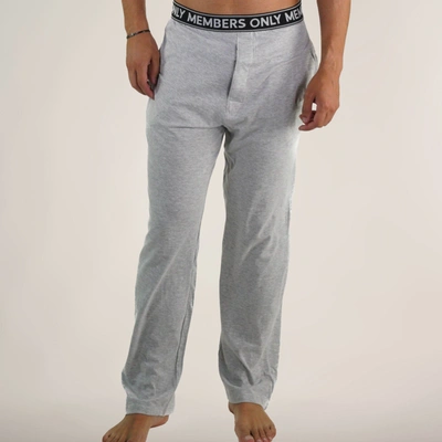 Shop Members Only Men's Jersey Sleep Pant Logo Elastic In Grey