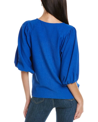 Shop Vince Camuto Puff Sleeve Top In Blue