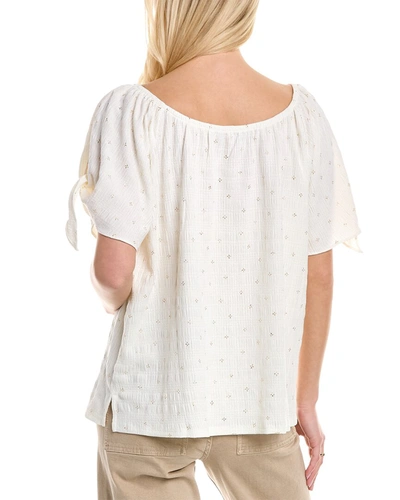 Shop Vince Camuto Foil Crinkle Top In White