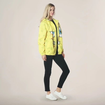 Shop Members Only Women's Spongebob Windbreaker Oversized Jacket In Yellow