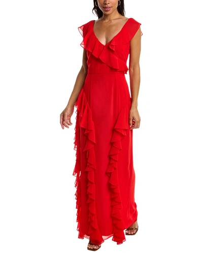 Shop Mikael Aghal Gown In Red