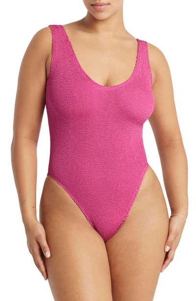 Shop Bound By Bond-eye Mara One-piece Swimsuit In Fuchsia Shimmer
