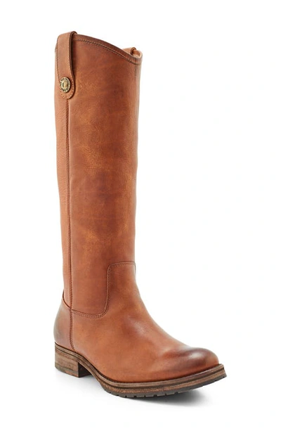 Shop Frye Melissa Double Sole Knee High Boot In Bronze - Renice Leather