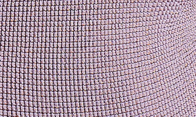 Shop Bound By Bond-eye Alicia Metallic O-ring Smocked One-piece Swimsuit In Lavender Lurex