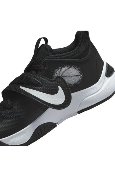 Shop Nike Kids' Team Hustle D 11 Basketball Sneaker In Black/ White