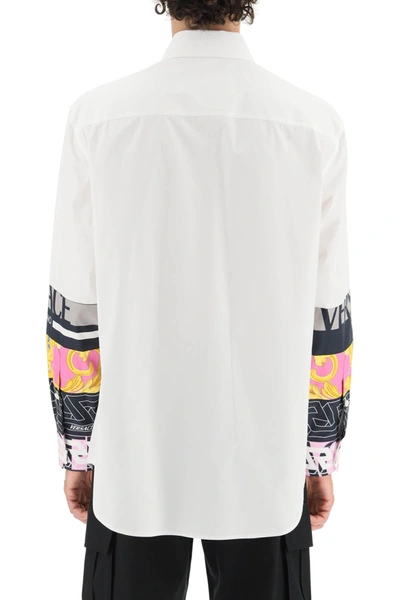 Shop Versace Shirt With Patchwork Inserts