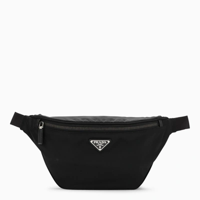 Shop Prada Black Re-nylon Belt Bag