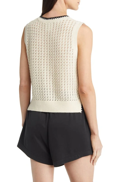 Varley Delaney Open Stitch Sweater Vest In Birch