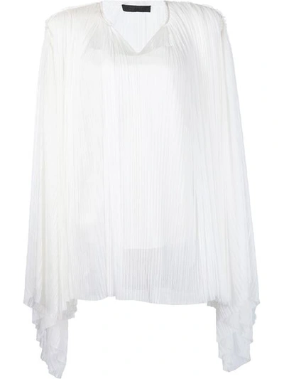 The Row 'pel' Pleat Tulle Drape Top In White