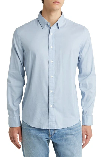 Shop Faherty The Movement Button-up Shirt In Atlantic Sky