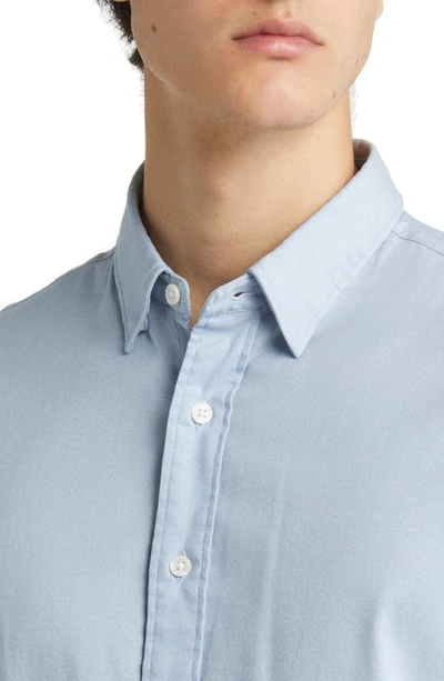 Shop Faherty The Movement Button-up Shirt In Atlantic Sky