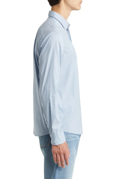 Shop Faherty The Movement Button-up Shirt In Atlantic Sky