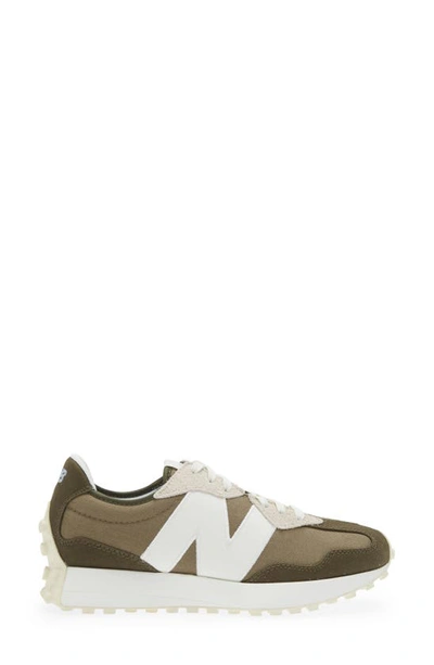Shop New Balance 327 Sneaker In Military Olive/ White