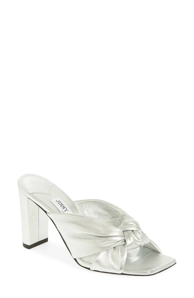 Shop Jimmy Choo Avenue Slide Sandal In Silver
