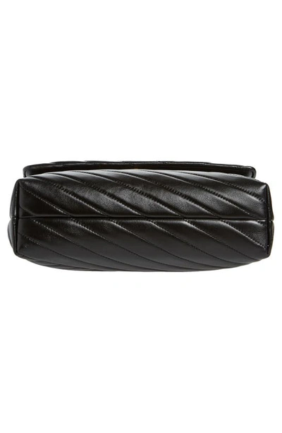 Shop Tory Burch Kira Chevron Convertible Shoulder Bag In Black/gold