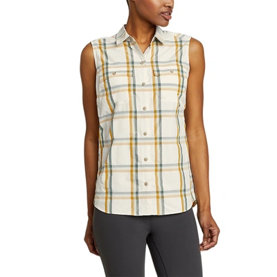 Shop Eddie Bauer Women's Adventurer 3.0 Sleeveless Shirt In Yellow