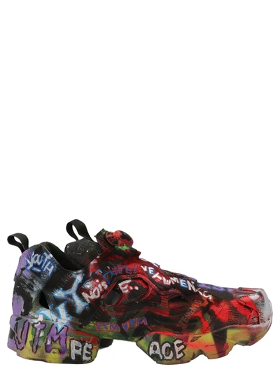 Shop Vetements 'graffiti Hand Painted Instapump Fury' X Reebok Sneakers