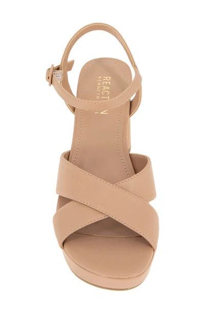 Reaction Kenneth Cole Reeva Platform Sandal In Nude
