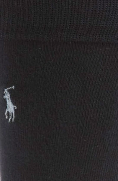 Shop Polo Ralph Lauren 3-pack Combed Cotton Blend Crew Socks In Charcoal