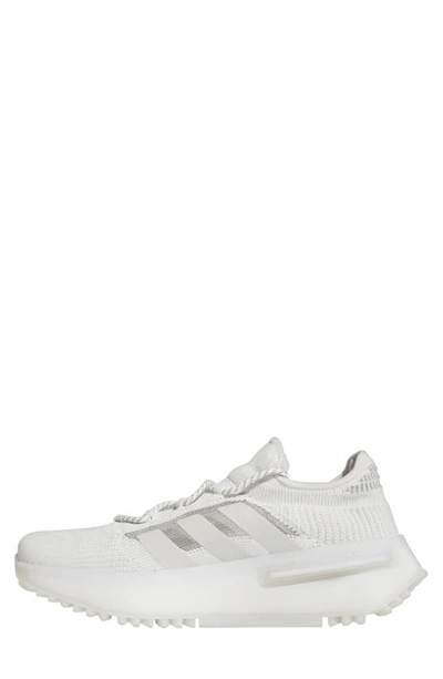 Shop Adidas Originals Nmd R1 Primeblue Sneaker In White/ Grey/ Black