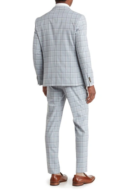 Shop Savile Row Co Grey Windowpane Peak Lapel Suit