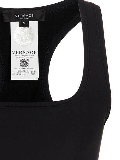 Shop Versace 'medusa' Sporty Top' In Black