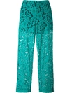 MSGM SEMI-SHEER LACE TROUSERS,2042MDP10916434011440943
